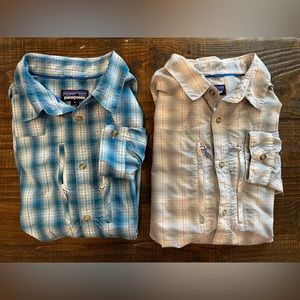 2 long sleeve button down Patagonia shirts. Medium